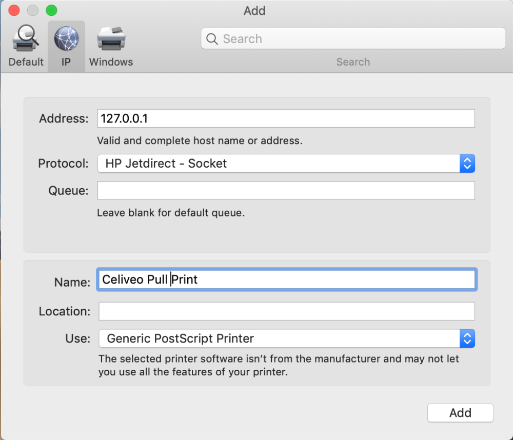 Add a Celiveo Virtual Printer on macOS machine – Interactive Install ...