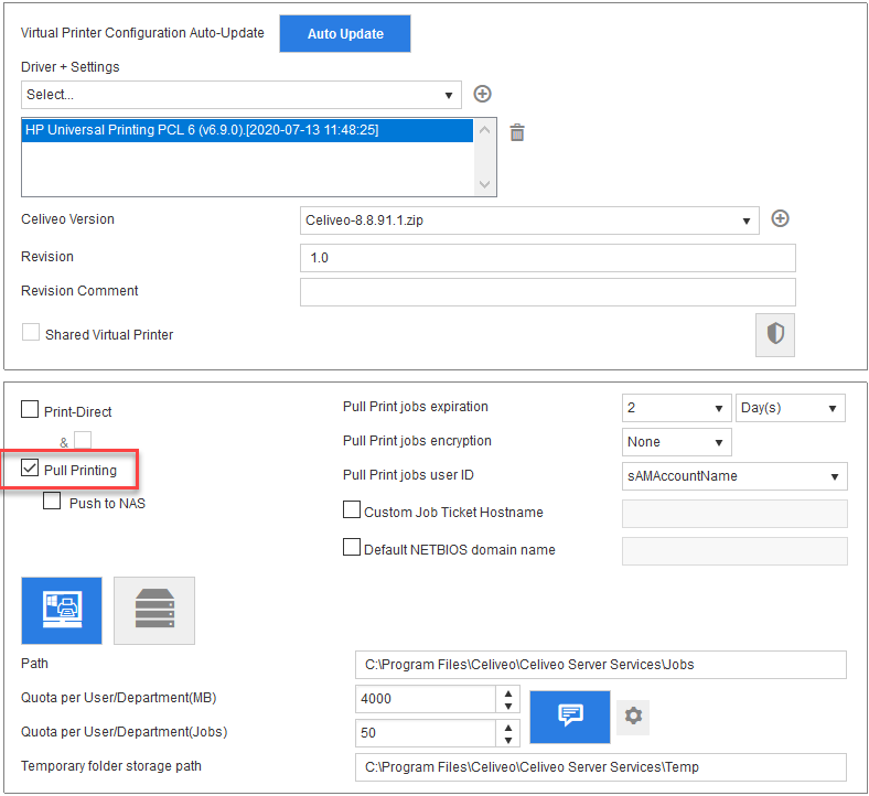 Deploy a Celiveo Shared Virtual Printer Package on a Print Server