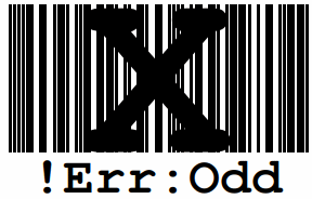 X and error codes on barcodes - BarDIMM - v10