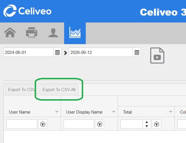 export tracking to csv