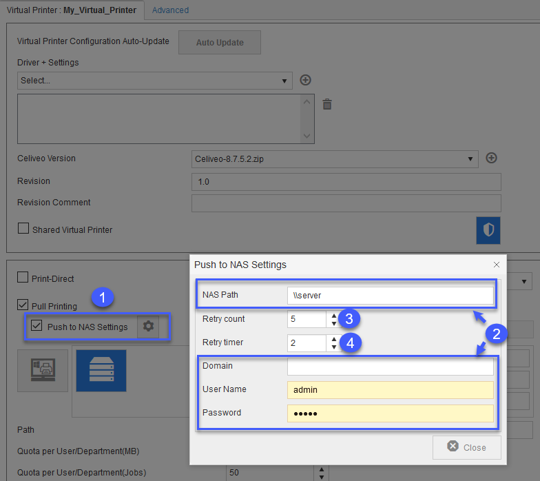 Add a Celiveo Shared Virtual Printer to Web Admin - Celiveo 8 - Ver  2023-09-23D