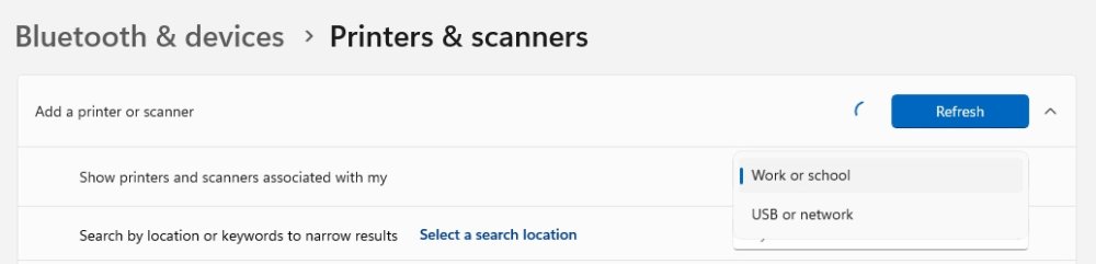 Microsoft Universal Print adding printer