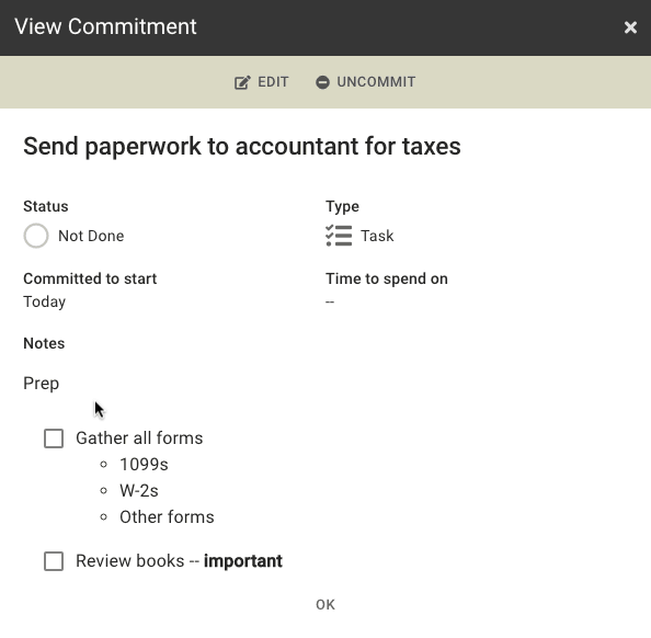 Checkbox lists day optimizer public