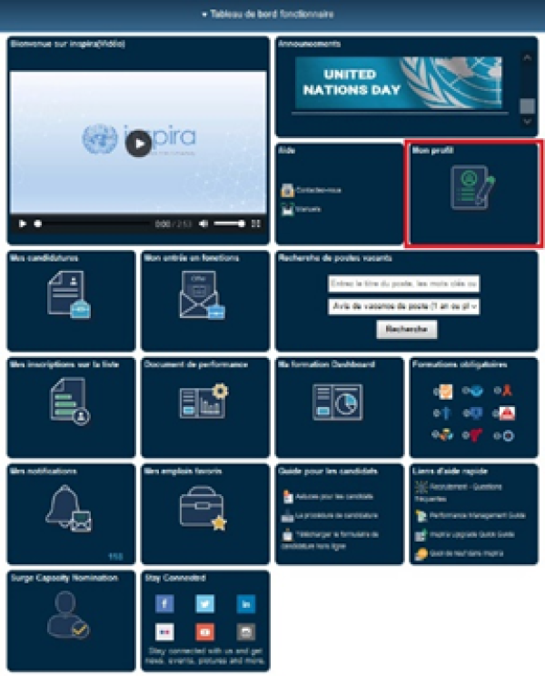 Se connecter à inspira et mettre à jour son profil - Manuel des ...