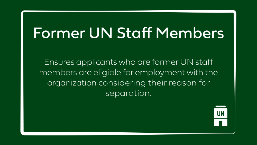 Former UN Staff Members Staff Selection System 1