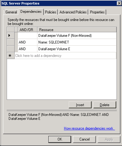 非ミラーボリュームリソース Sios Datakeeper Cluster Edition 8 7 2