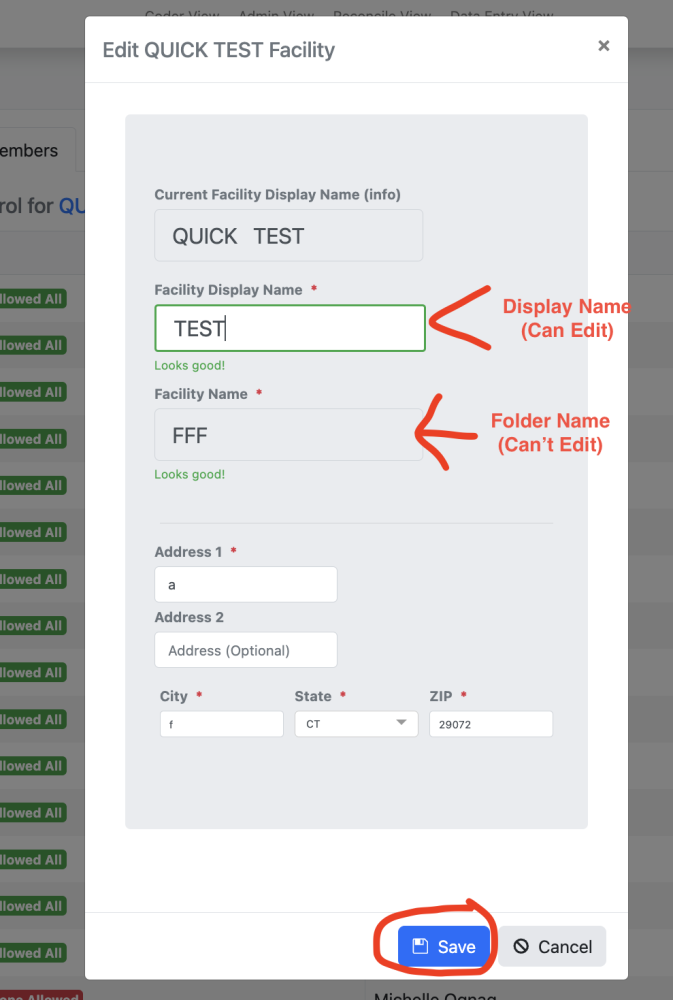 Updating Facility Display Name - Hank.ai Claim Maker - 2.0.9