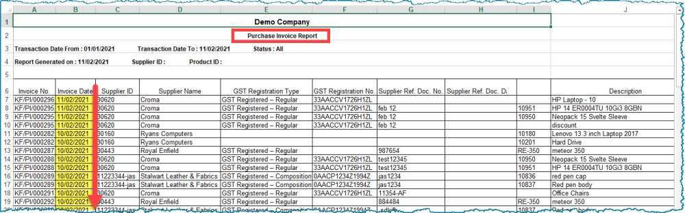 Purchase Invoice Crest Erp User Manual