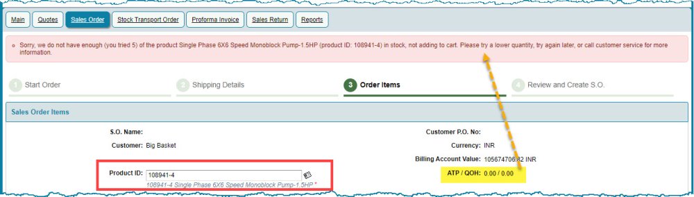 Sales Orders Only Against Stock - Crest ERP User Manual - 1.0