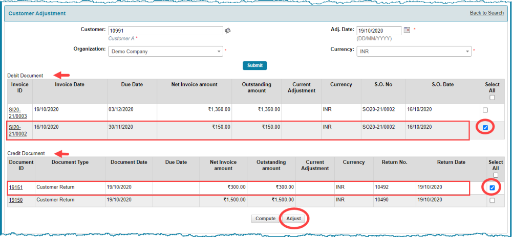 setting-off-a-return-invoice-crest-erp-user-manual-1-0