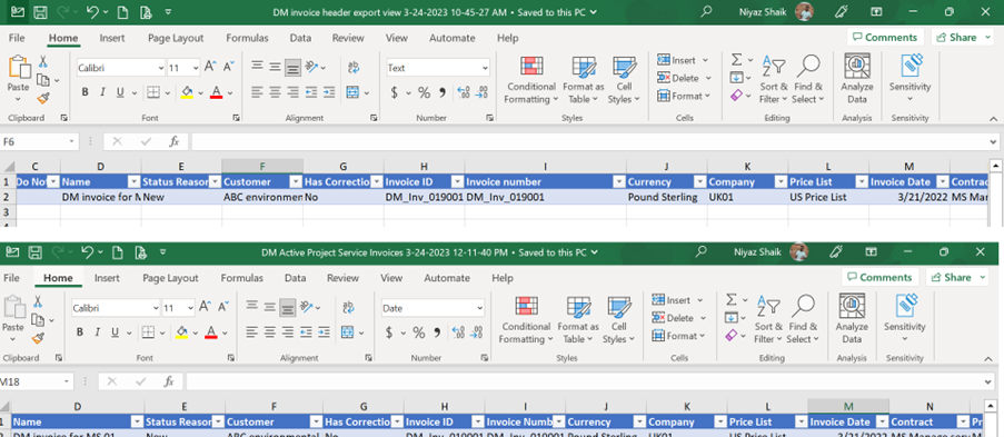 Open invoice staging - sa.global product release notes - evergreen PrjOp