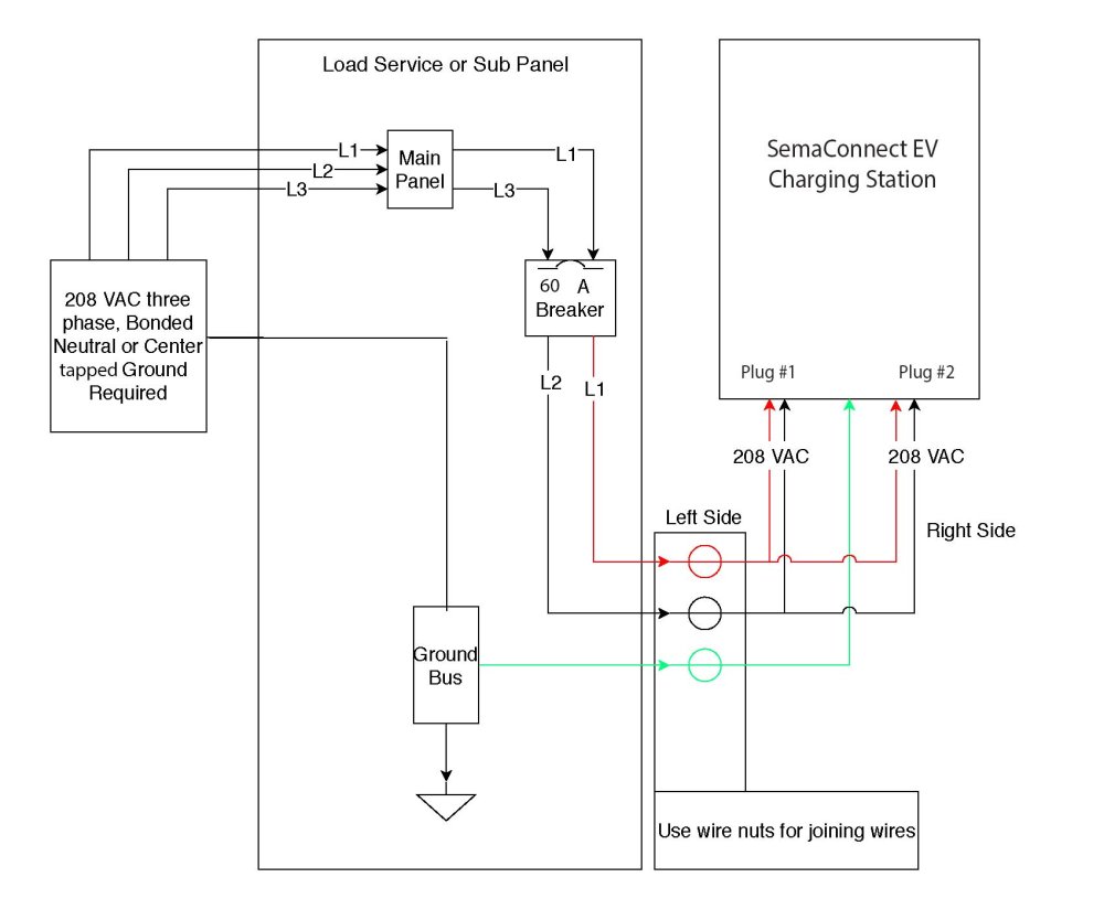 Wiring: Series 8 to Shared Power - Series 848 / 880 EV Charging Station