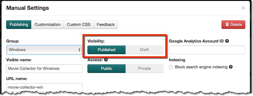 Publishing On Manula.com - User Manual - 1.0