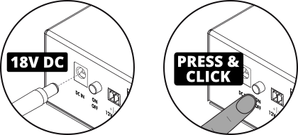 Dibujo descriptivo conexion fuente alimentacion Dibujo descriptivo de la conexion de la fuente de alimentacion y encendido del GSR desde boton on/off