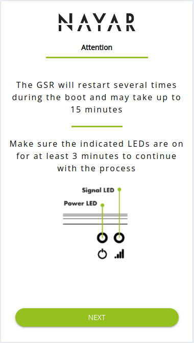Pantalla Commissioning Web App Atencion Pantalla Commissioning Web App Atencion, pantalla informativa comportamiento led y proceso