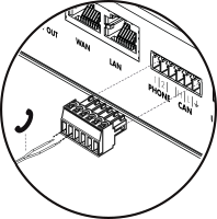 Dibujo descriptivo accion de conectar linea telefonica