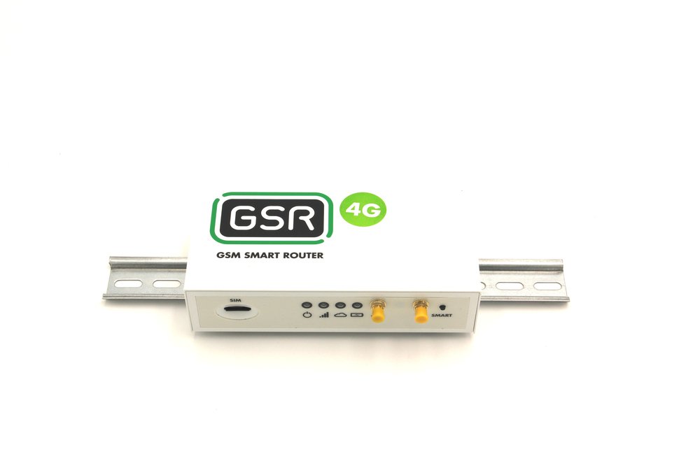 Foto GSR en carril DIN Foto del GSR instalado en carril DIN