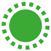 Imagen representativa de un led en verde parpadeante.