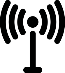 Icono antena para red movil