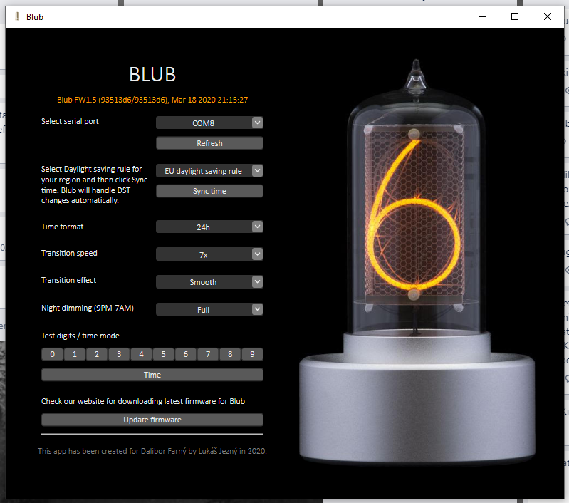 USB Interface - Blub Nixie Clock - 1