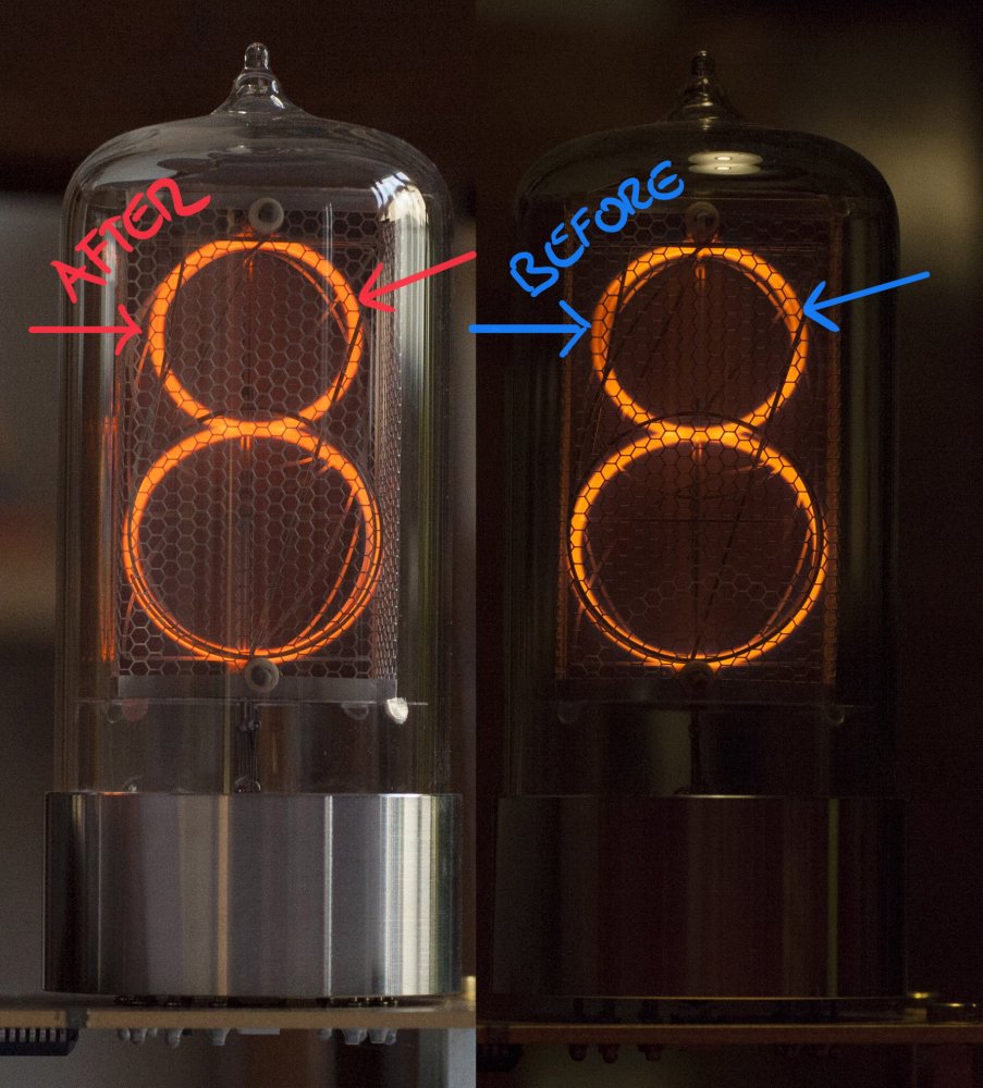 Healing of the cathode poisoning Zen Nixie Clock 1