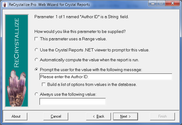 How to get wizard. Crystal Reports. Discussion web Wizard.