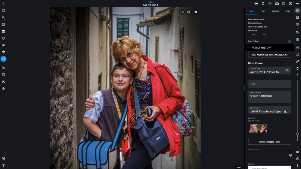 Family History Info Panel