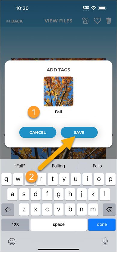 Add Tag and Save iPhone Add Tag and Save iPhone