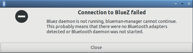 Bluetooth Connection Failed Bluetooth Connection Failed