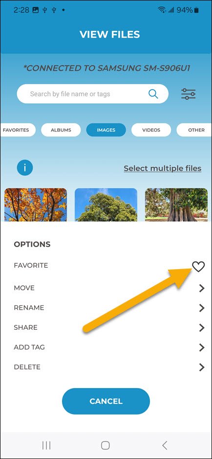Favorite Options Favorite Options
