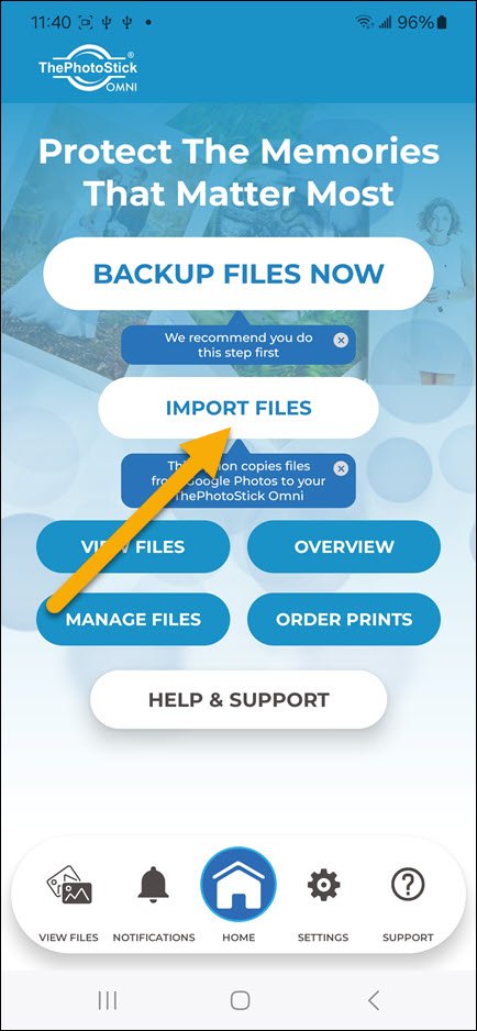 Import Files Backup Now Import Files Backup Now