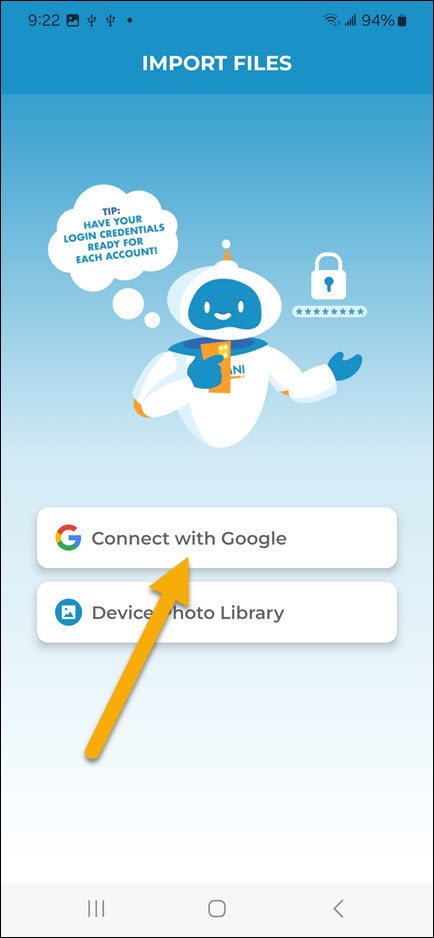 Import Files Connect with Google Import Files Connect with Google