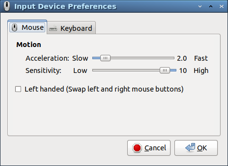 Input Device Preferences Input Device Preferences