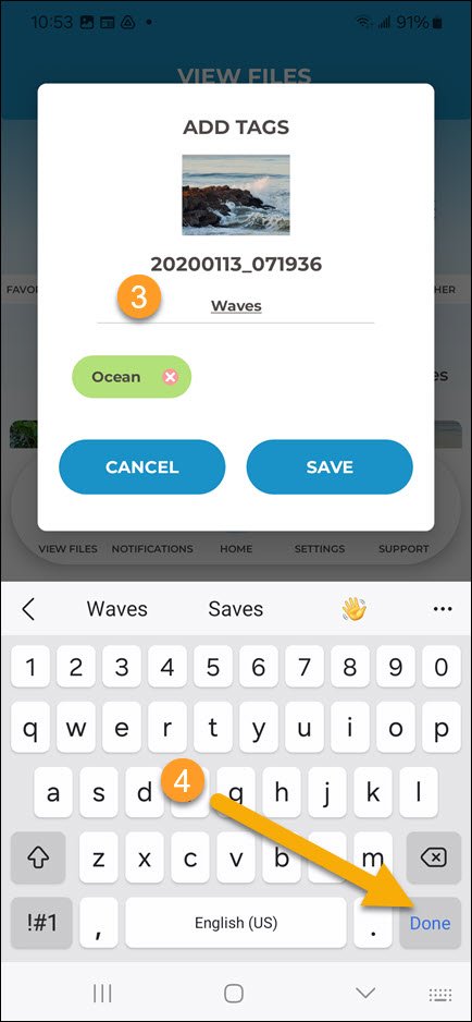 Adding Multiple Tags to a Photo or Video - ThePhotoStick® Omni ...