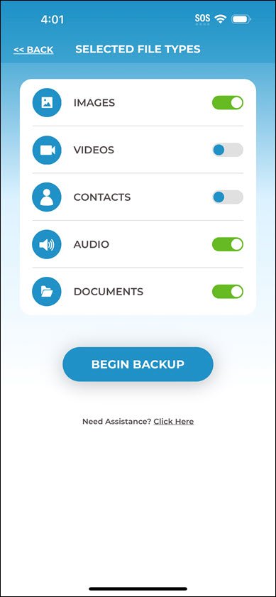 Select File Types iOS Select File Types iOS