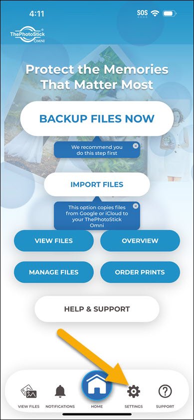 Settings Icon Home Screen