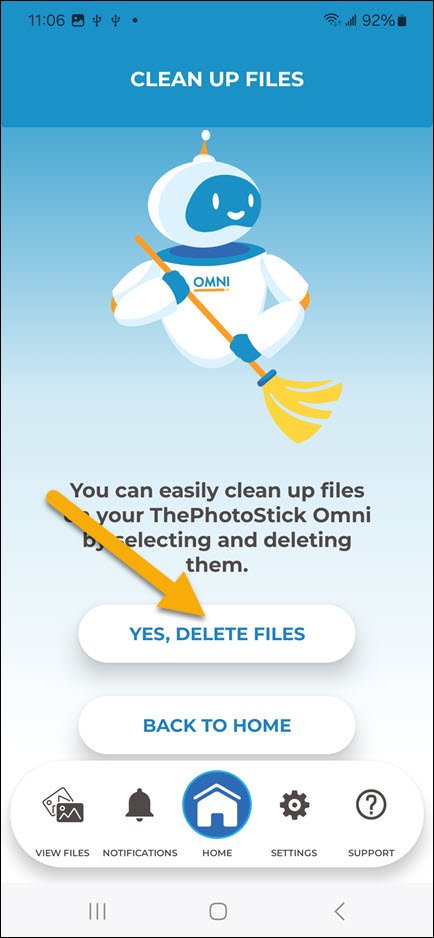 Yes Delete Files Yes Delete Files