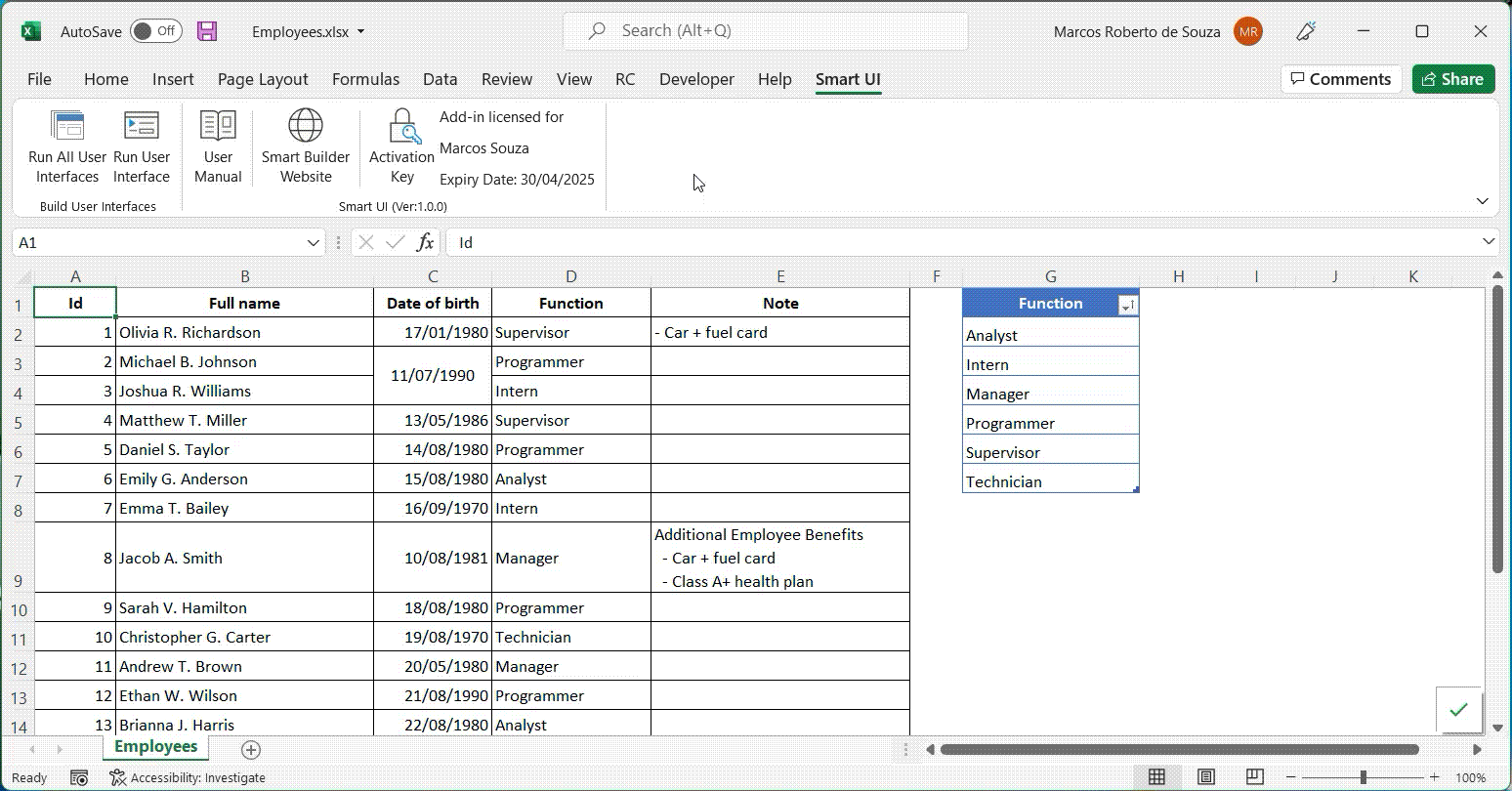 Deleting a record with merged cells