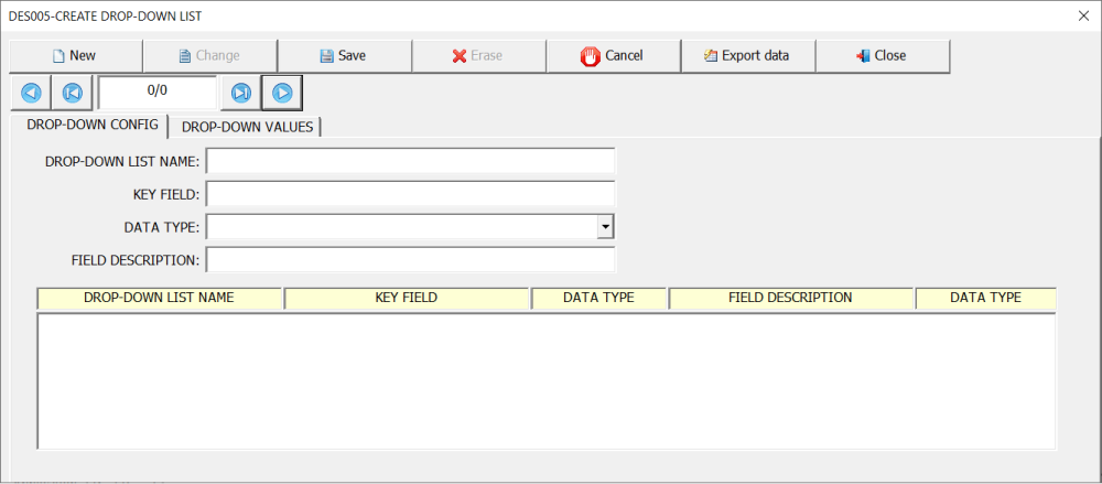 Screen (Drop-down List)