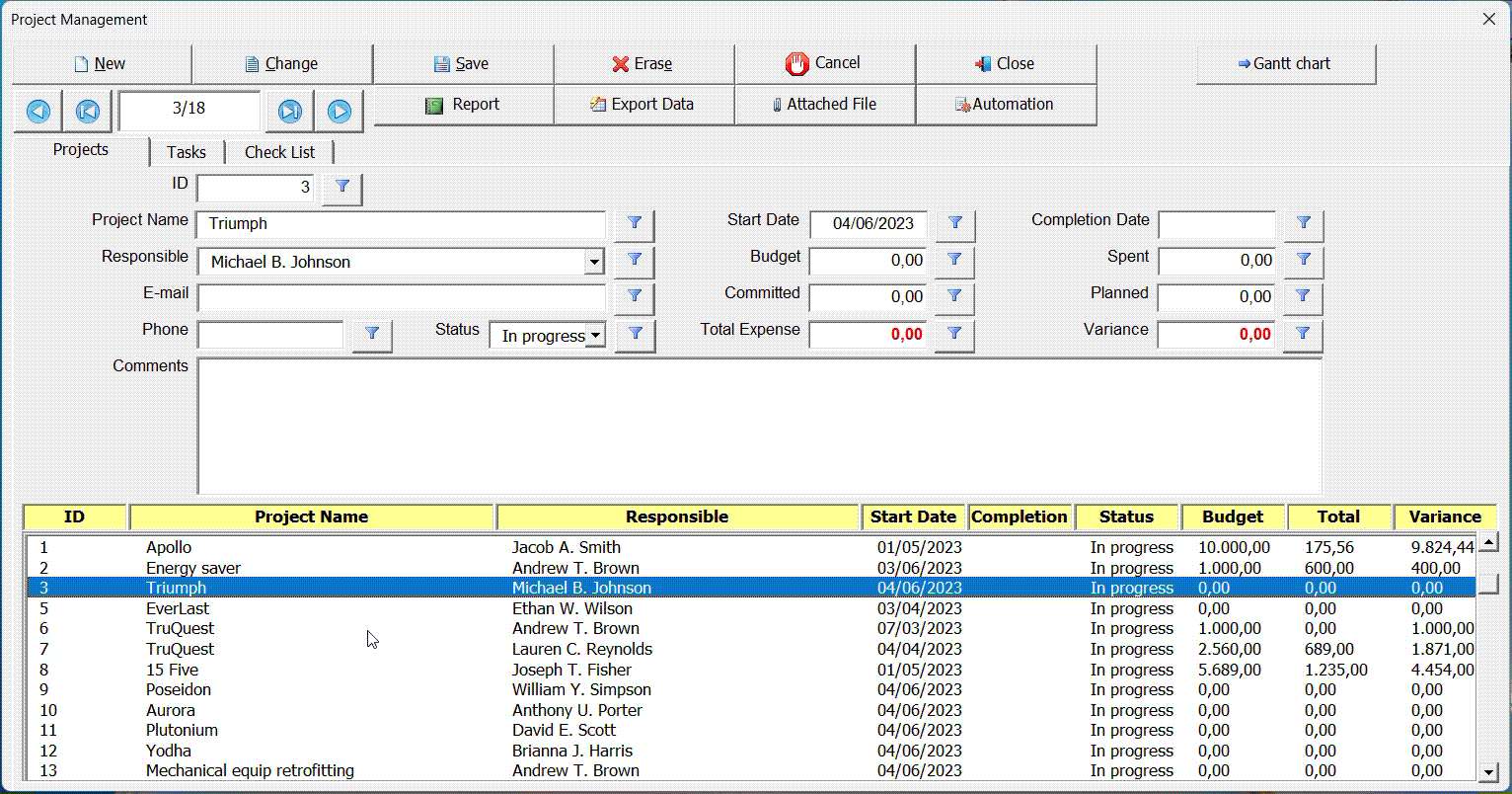 Example of how automation will operate