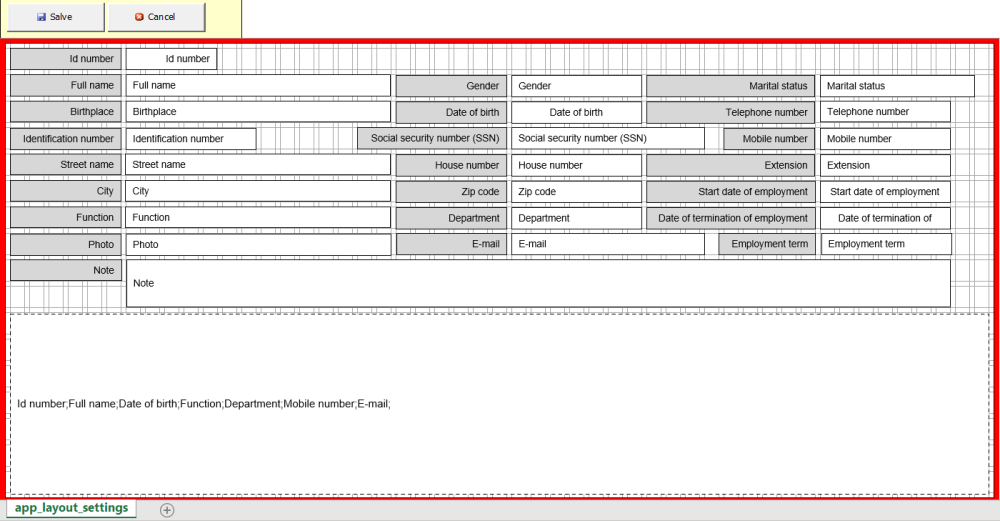 Limit of usable area where objects are visible Area where objects are visible