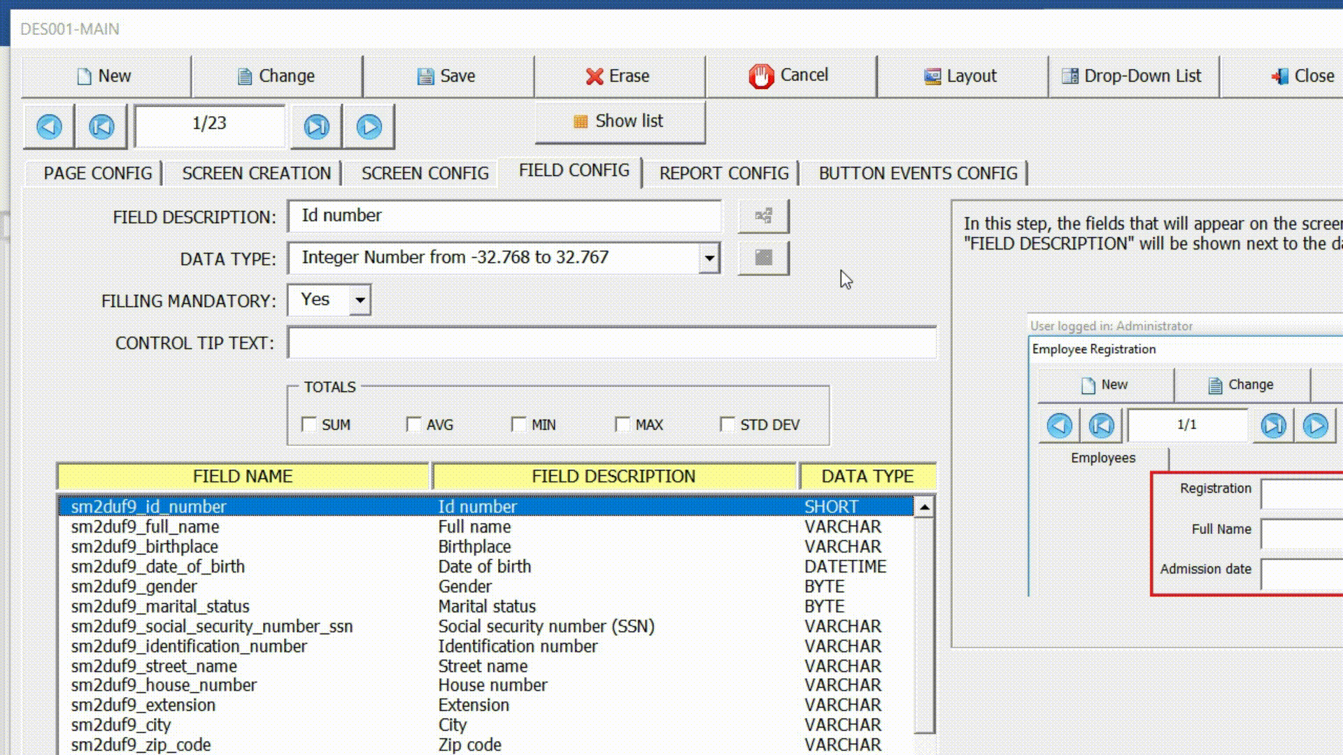 Accessing the layout tool