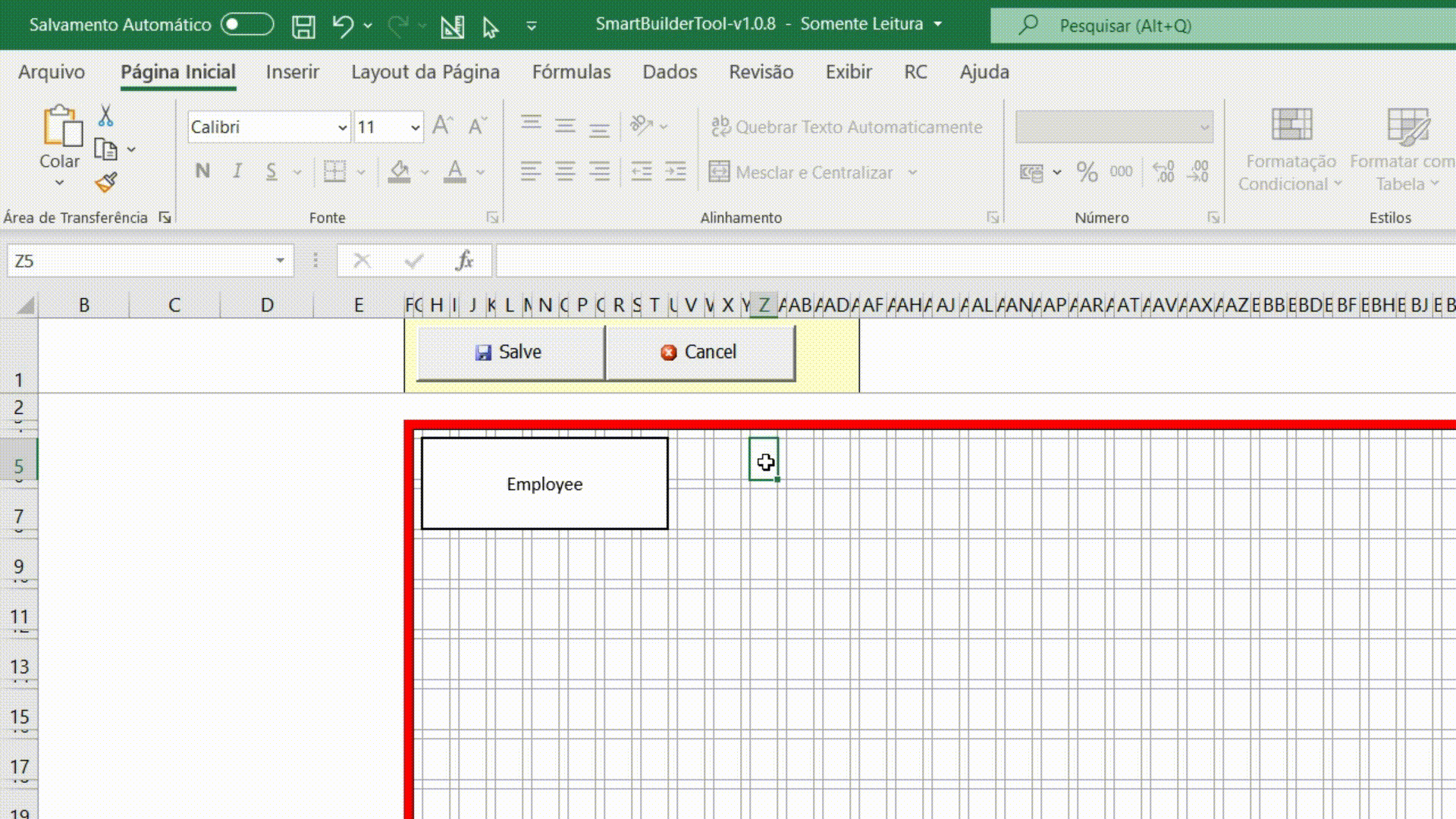 Example of hiding fields
