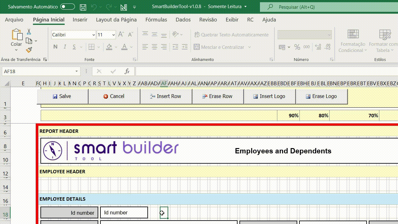 Format the object font