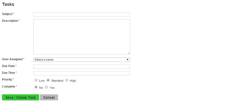 Task module in edit mode