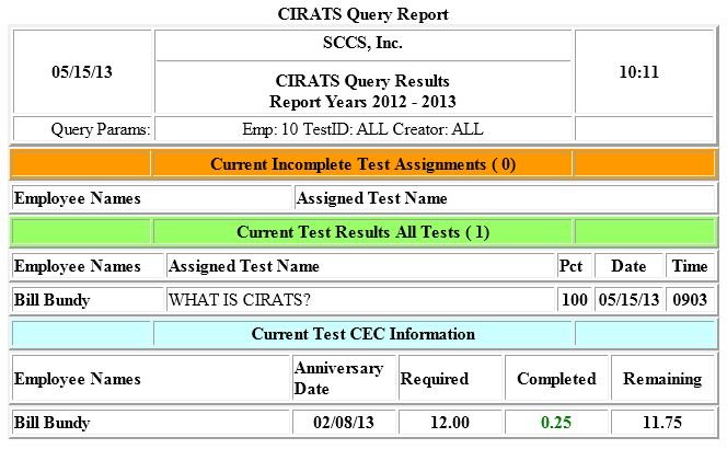 The Query Tool - CIRATS - 13.10.297