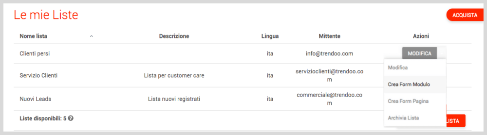 settaggio-liste-creazione-form