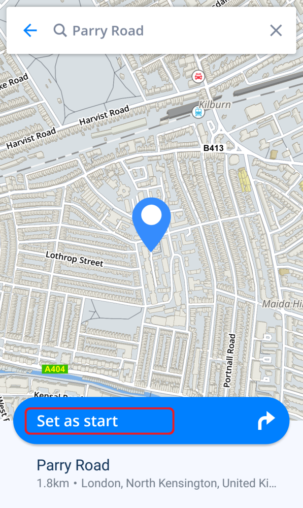 Starting Point And Destination Choosing The Starting Point - Sygic Gps Navigation For Android - 17.7.