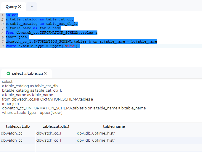 executing query with 2 instances