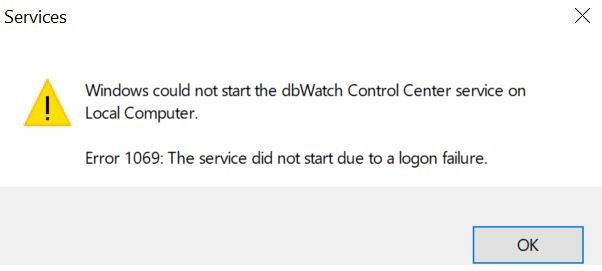 log-in credentials failed